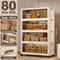 Multifunction Folding Storage Cabinet Large Capacity Dustproof Wardrobe Organizer 19