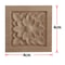 Elegant Rose Wood Carving Applique Set 2pcs European Floral Cabinet Furniture Decor Trim 13