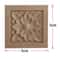 Elegant Rose Wood Carving Applique Set 2pcs European Floral Cabinet Furniture Decor Trim 14