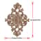 Elegant Rose Wood Carving Applique Set 2pcs European Floral Cabinet Furniture Decor Trim 18