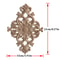 Elegant Rose Wood Carving Applique Set 2pcs European Floral Cabinet Furniture Decor Trim 18