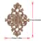 Elegant Rose Wood Carving Applique Set 2pcs European Floral Cabinet Furniture Decor Trim 19