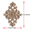 Elegant Rose Wood Carving Applique Set 2pcs European Floral Cabinet Furniture Decor Trim 19