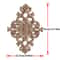 Elegant Rose Wood Carving Applique Set 2pcs European Floral Cabinet Furniture Decor Trim 20