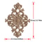 Elegant Rose Wood Carving Applique Set 2pcs European Floral Cabinet Furniture Decor Trim 20