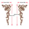 Elegant Rose Wood Carving Applique Set 2pcs European Floral Cabinet Furniture Decor Trim 24