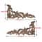 Elegant Rose Wood Carving Applique Set 2pcs European Floral Cabinet Furniture Decor Trim 25