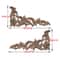 Elegant Rose Wood Carving Applique Set 2pcs European Floral Cabinet Furniture Decor Trim 28