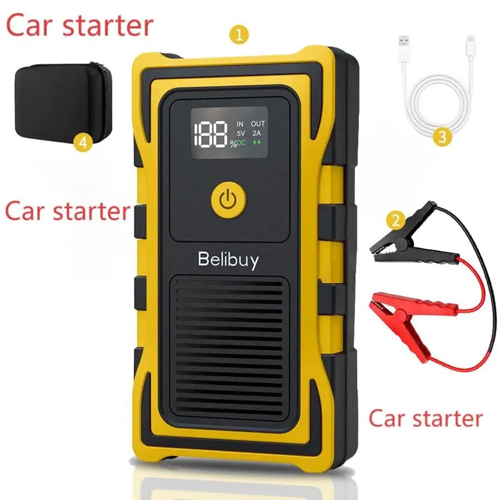 RoadGuard Portable Car Jump Starter With 150PSI Air Compressor Tire Inflator Power Bank LED Emerge 6