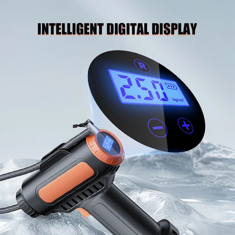 Wireless Portable Tire Inflator Pump With LED Display For Car Bike Motorcycle 3