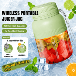 portable blender smoothie maker – usb rechargeable electric juicer cup with 6 blade fruit mixer