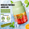Portable Blender Smoothie Maker USB Rechargeable Electric Juicer Cup With 6 Blade Fruit Mixer 0