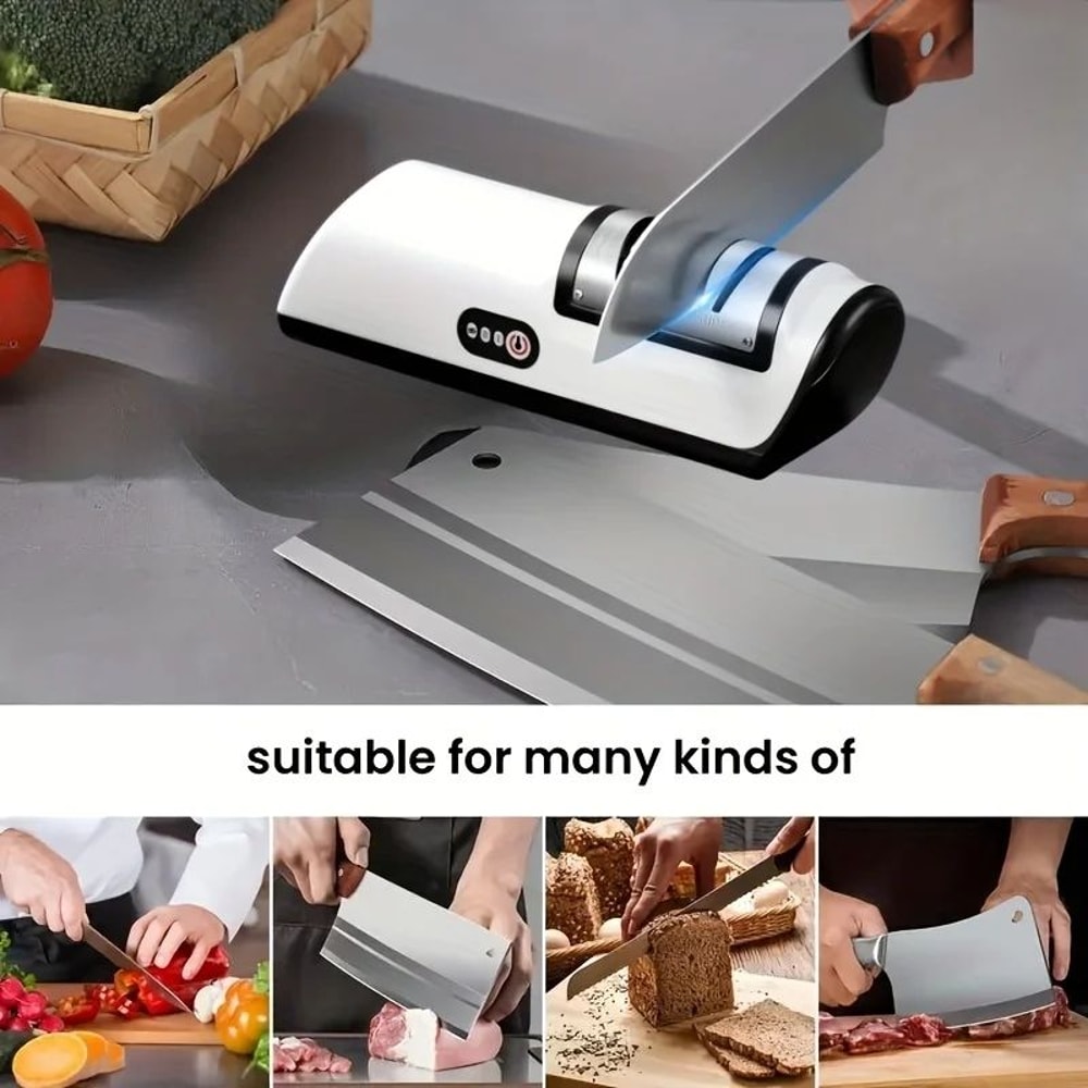 Professional Electric Knife Sharpener Multifunctional Automatic Kitchen Blade Sharpening Tool 2