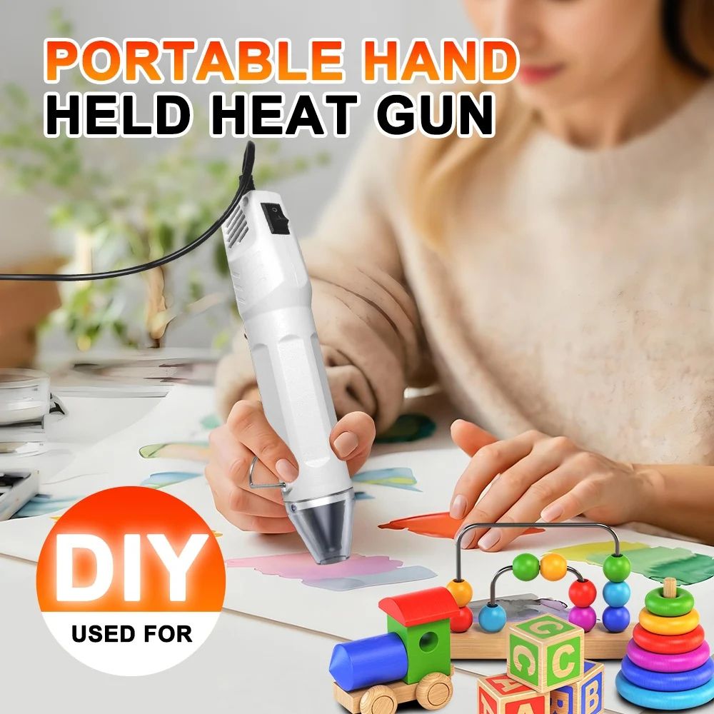300W Mini Heat Gun Portable Hot Air Gun For DIY Crafts Embossing Shrink Wrapping 0