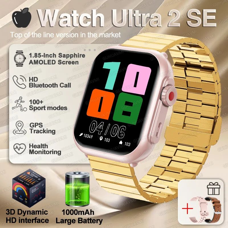 Ultra 2 SE AMOLED Smart Watch GPS Bluetooth Call Waterproof Fitness Tracker For Men Women 19