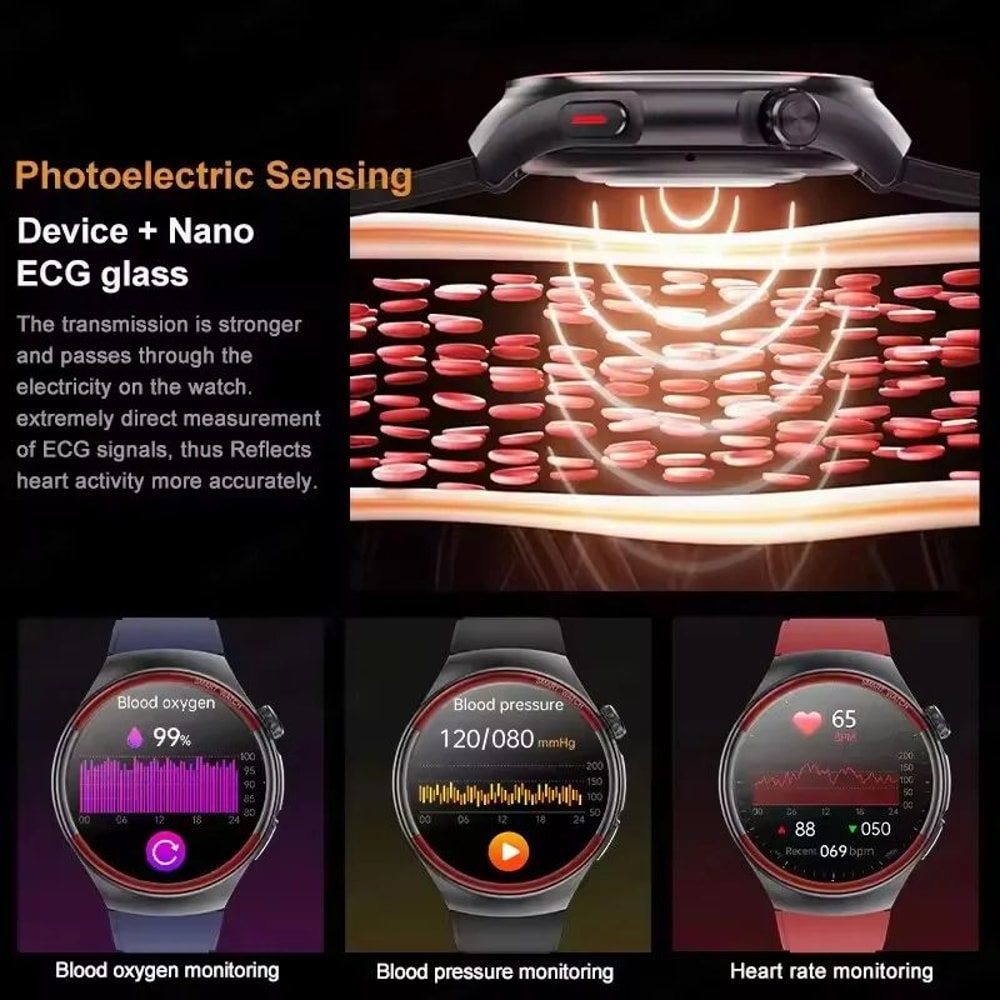 2025 Health Monitoring Smart Watch AMOLED Bluetooth Call Fitness Tracker With Heart Rate Sleep Mo 3