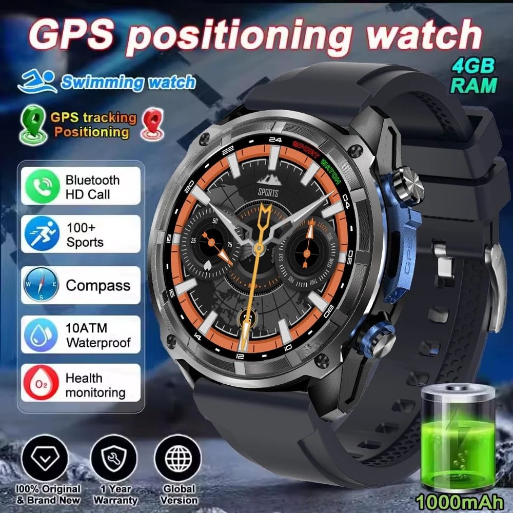 2025 Military GPS Smart Watch AMOLED Offline Map Fitness Tracker With Bluetooth Call 6
