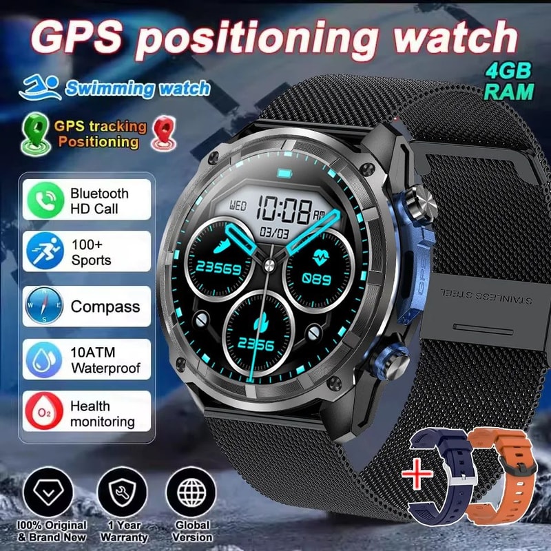 2025 Military GPS Smart Watch AMOLED Offline Map Fitness Tracker With Bluetooth Call 9