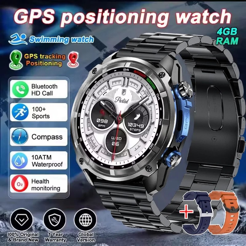 2025 Military GPS Smart Watch AMOLED Offline Map Fitness Tracker With Bluetooth Call 10