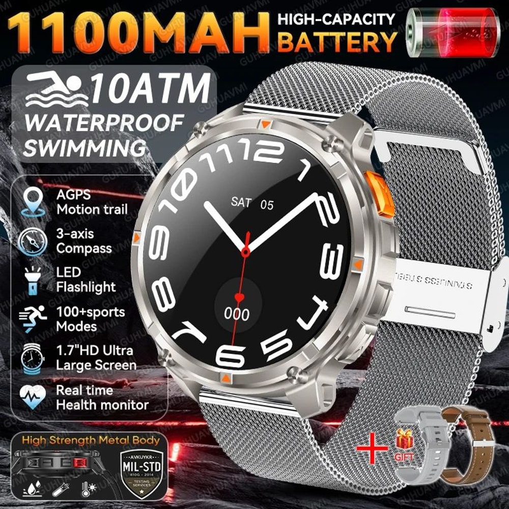 2026 TRex3 Pro GPS Smart Watch Military Waterproof AMOLED Fitness Tracker With Bluetooth Call 17
