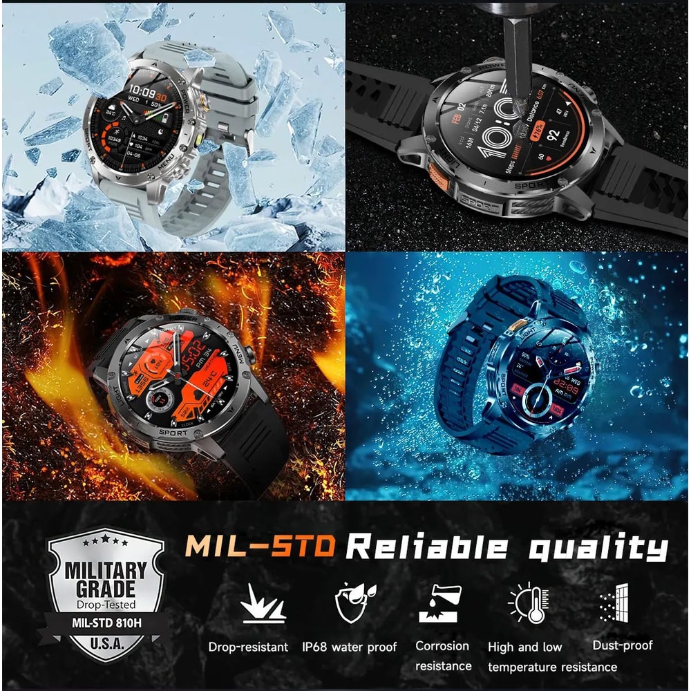 2025 AMOLED GPS Smart Watch Bluetooth Call NFC Fitness Tracker With 1000mAh Battery 4
