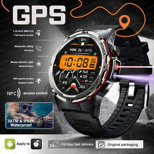 T-Rex 3 GPS Military Smart Watch – AMOLED Waterproof Fitness Tracker with NFC & Bluetooth Call