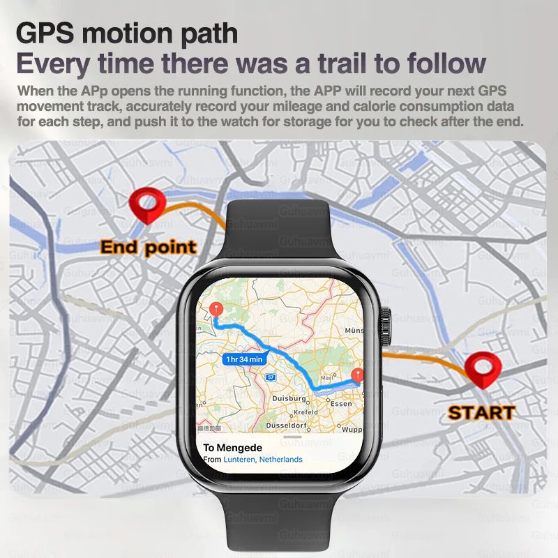 Series 11 AMOLED Smart Watch GPS Bluetooth Call Waterproof Fitness Tracker For Men Women 1