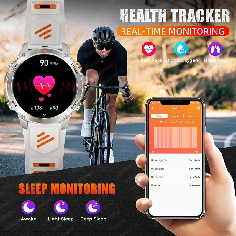 2025 GPS Navigation AMOLED Smart Watch Bluetooth Call Waterproof Fitness Tracker For Men Women 4