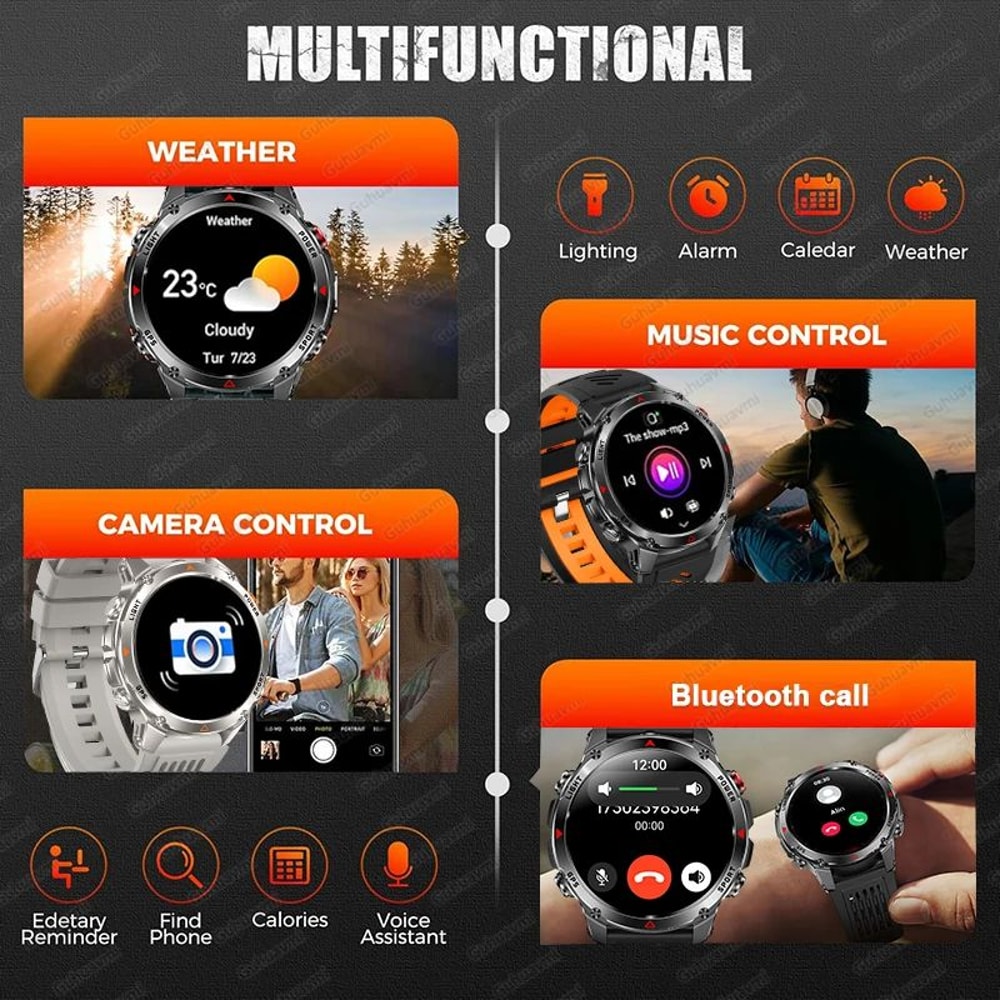 2025 GPS Navigation AMOLED Smart Watch Bluetooth Call Waterproof Fitness Tracker For Men Women 5