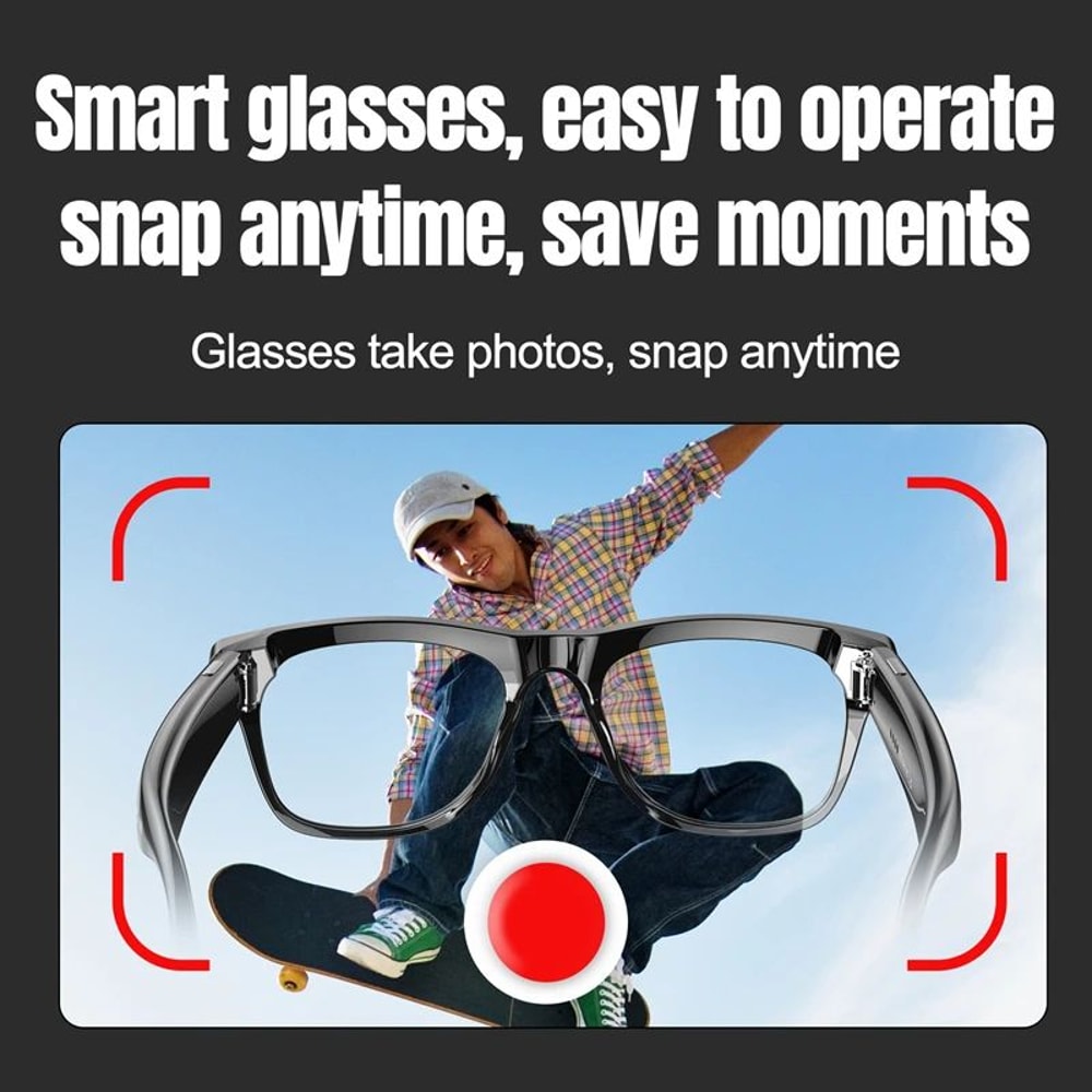 800W AI Smart Bluetooth Glasses HD Camera Voice Call Translation Sunglasses 4