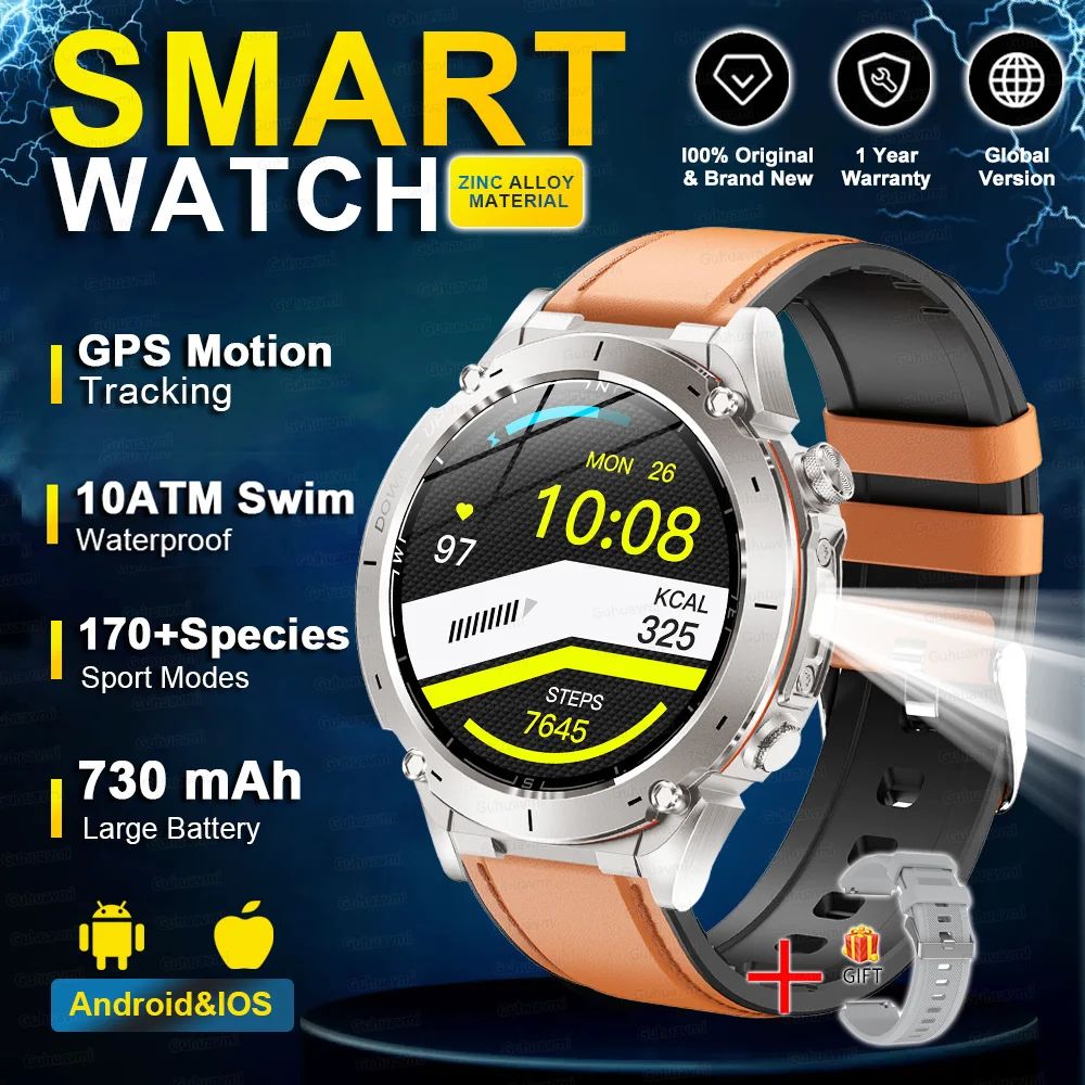 2025 Stratos 4 GPS Smart Watch 143in AMOLED Military Fitness Tracker With Compass Bluetooth Call 11