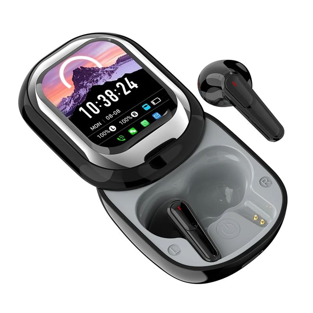 SEONE Smart Wireless Earbuds Bluetooth 54 TWS Headphones With LED Touch Screen Display ENC Noise 6