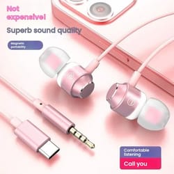 premium type-c wired earbuds – hifi stereo earphones with mic for iphone & android