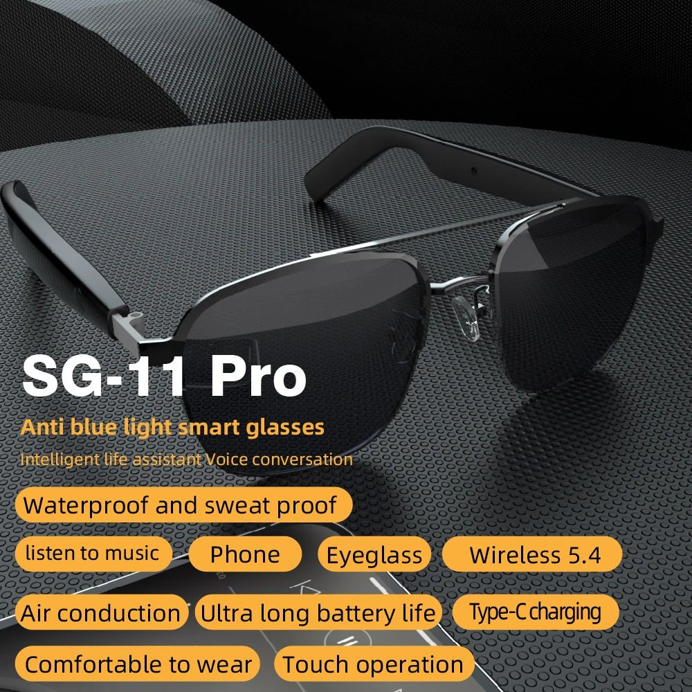SG11 PRO Smart Audio Sunglasses Bluetooth 54 Wireless OpenEar Sports Glasses 4