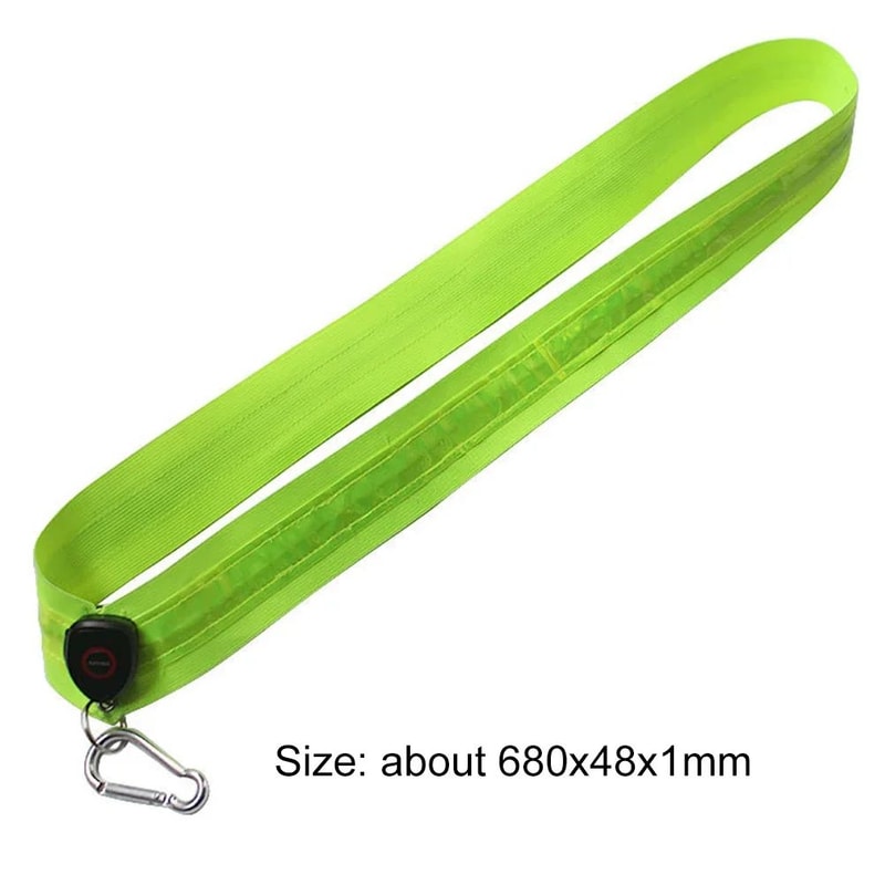 Rechargeable LED Reflective Shoulder Straps Night Running Safety Belt For Cycling Hiking 5
