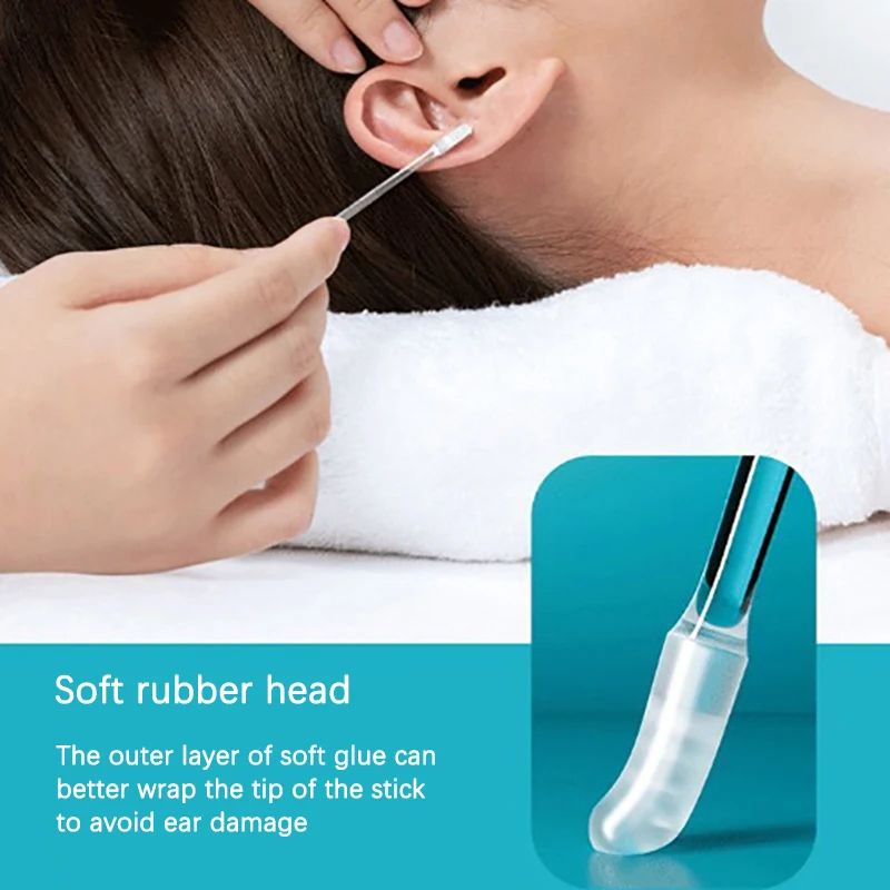 24 Pcs Silicone Ear Wax Remover Sticks Reusable Adhesive Ear Cleaner For Kids Adults 3