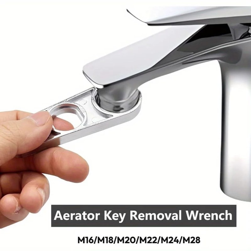 2in1 Faucet Aerator Wrench Tool Metal Faucet Bubbler Removal Repair Key 0