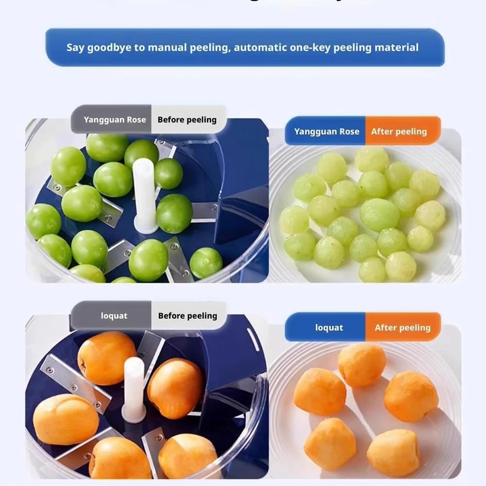 Automatic Electric Grape Peeler Machine Stainless Steel Fruit Skin Remover For Grapes Cherry Toma 2