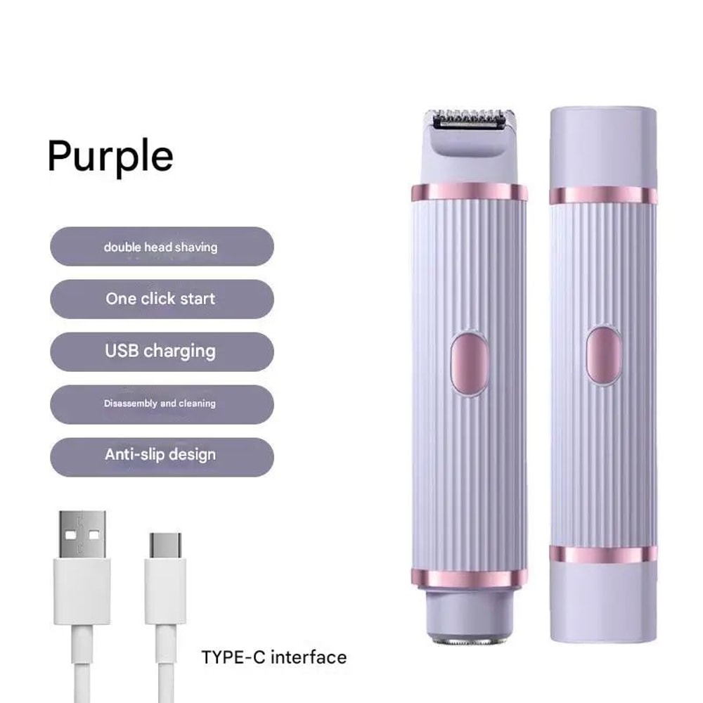 2in1 Electric Portable Hair Trimmer Shaver Rechargeable Hair Body Grooming Remover 6