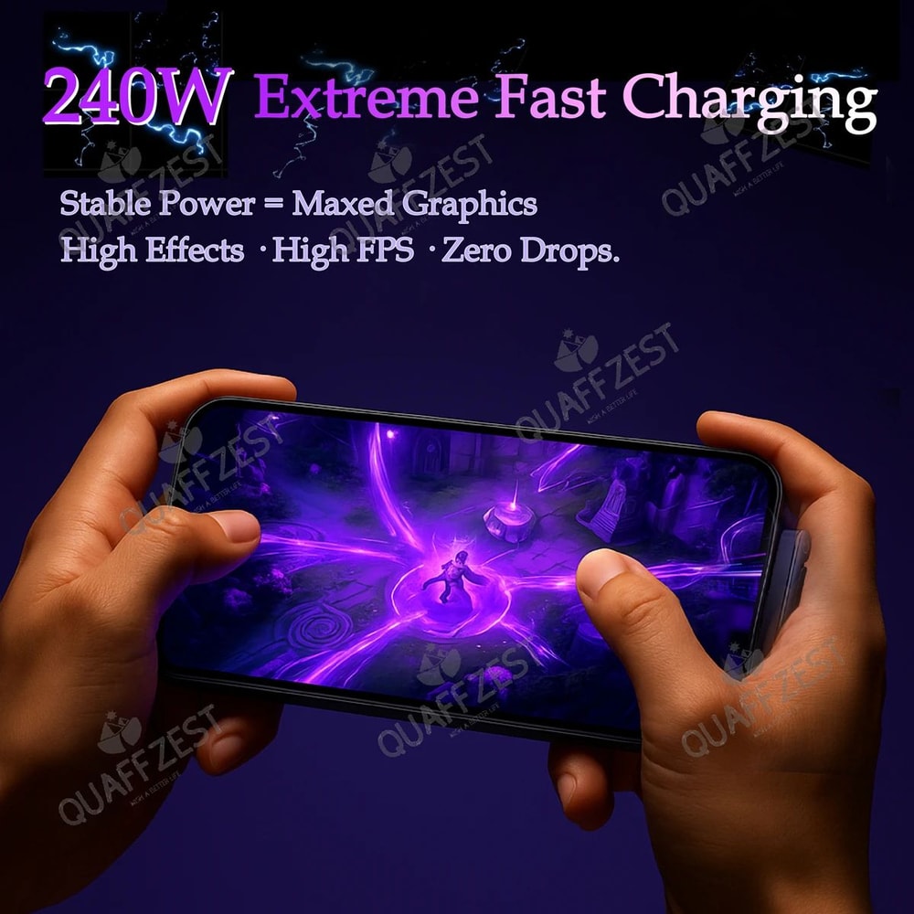 2in1 240W Fast Charging Cable Foldable Phone Holder TypeC Gaming Charger 2