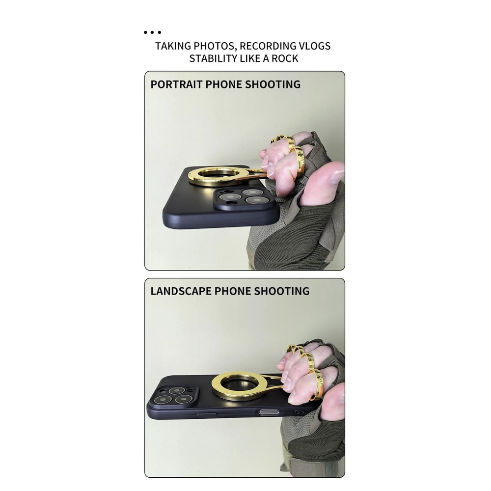Tiger Claw Dual Magnetic Phone Holder Stand 360 Rotating Foldable Smartphone Mount 4