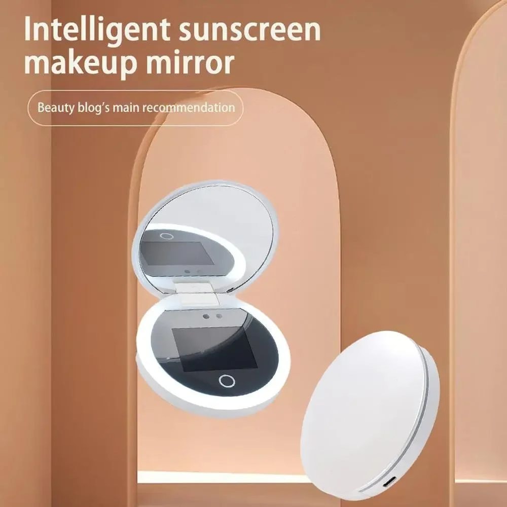 Smart UV Sunscreen Makeup Mirror LED Beauty Mirror Sunscreen Detection Vanity Mirror 1