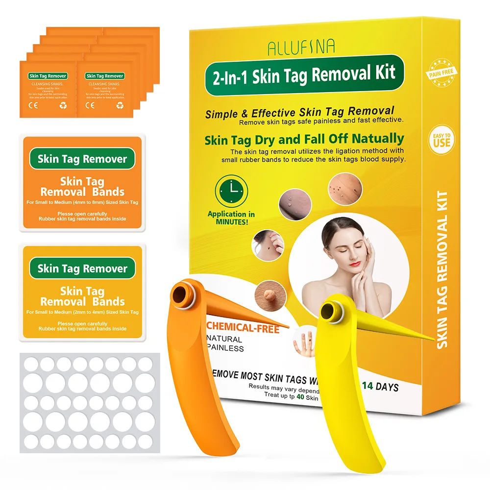 2In1 Skin Tag Removal Tool Kit Mole Acne Wart Removal Pen Facial Skin Care Tool 0