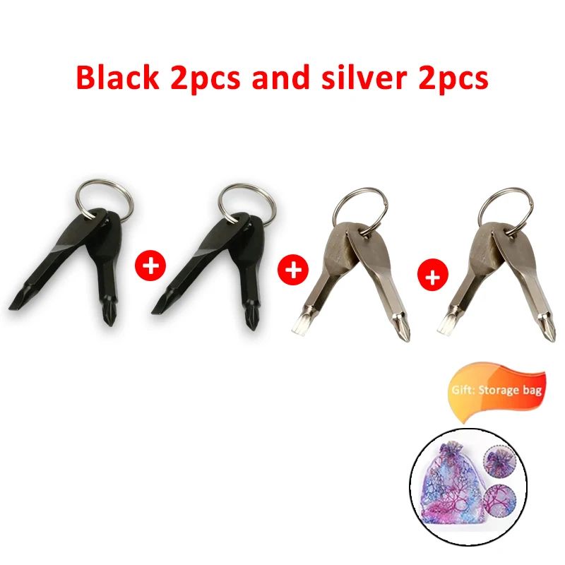 Emergency Key Screwdriver EDC Tool Multifunction Outdoor Safety Protection Keychain Tool Set 13