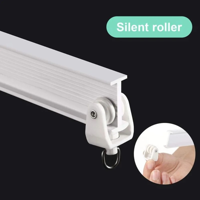 FlexiGlide Bendable Nano Silent Curtain Track Adjustable Modern Ceiling Rail System 3