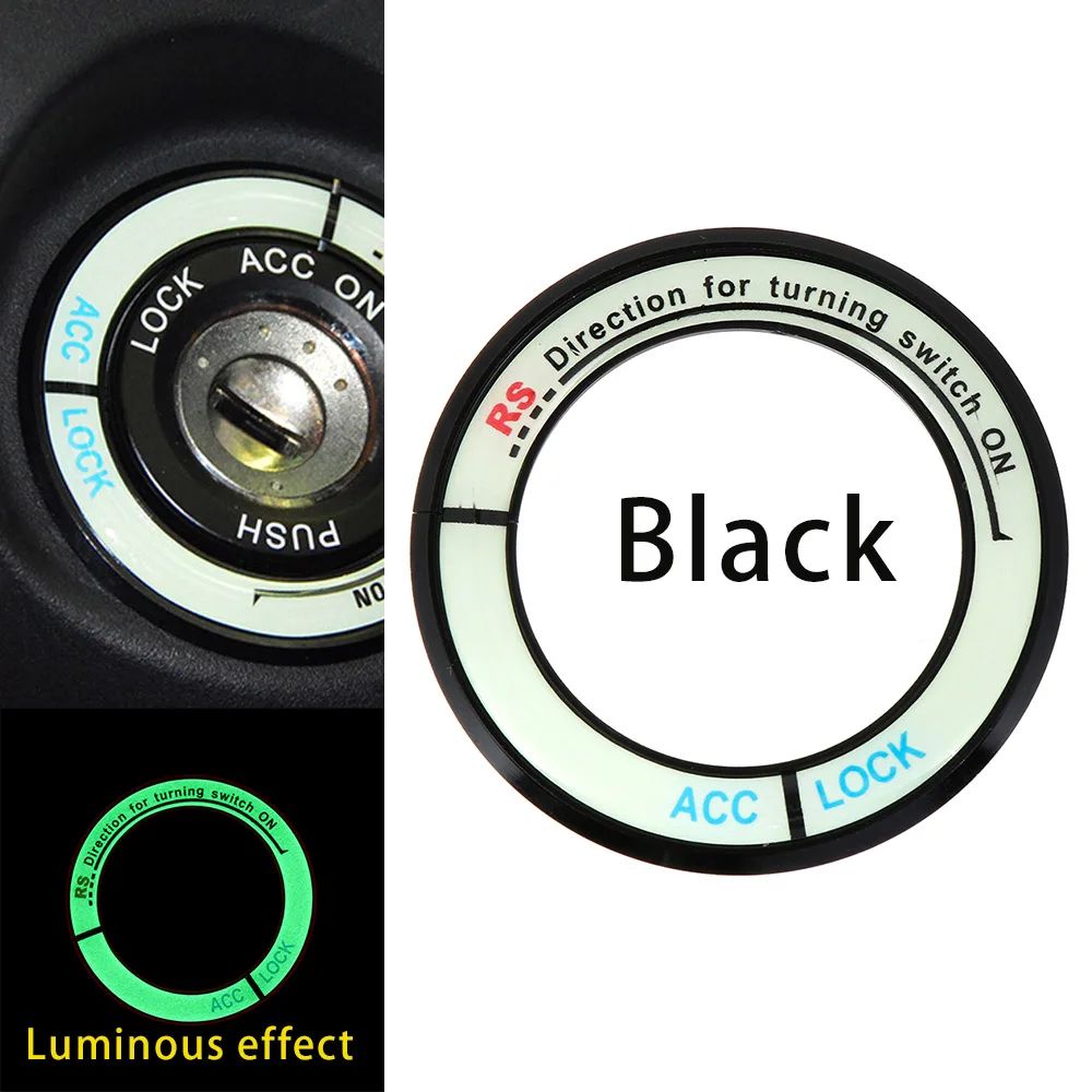 Luminous Aluminum Alloy Car Ignition Switch Cover Ring Interior Push Start Button Sticker For Toyo 9