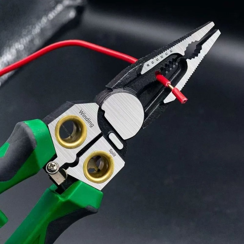 8in1 Wire Stripper With Voltage Tester Electric Wire Stripping Cutting Crimping Pliers Tool 1