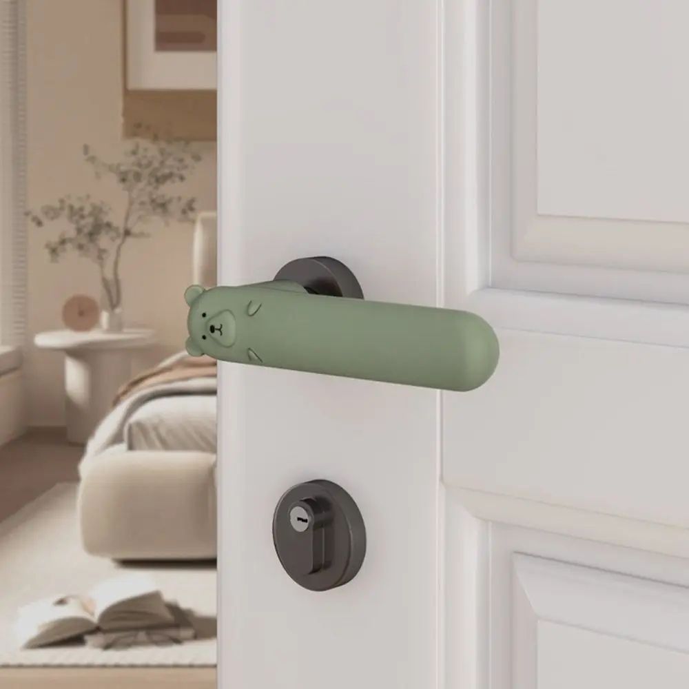 Silicone Door Knob Cover AntiSlip Door Handle Protector AntiCollision Wall Protector Home Accessor 2