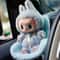 Cute Mini Plush Doll Safety Seat Car Vent Clip Display Chair For Labubu 17cm Monster Dolls 4