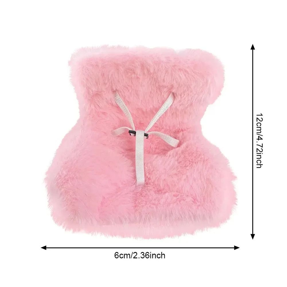 Cute Mini Plush Doll Safety Seat Car Vent Clip Display Chair For Labubu 17cm Monster Dolls 7
